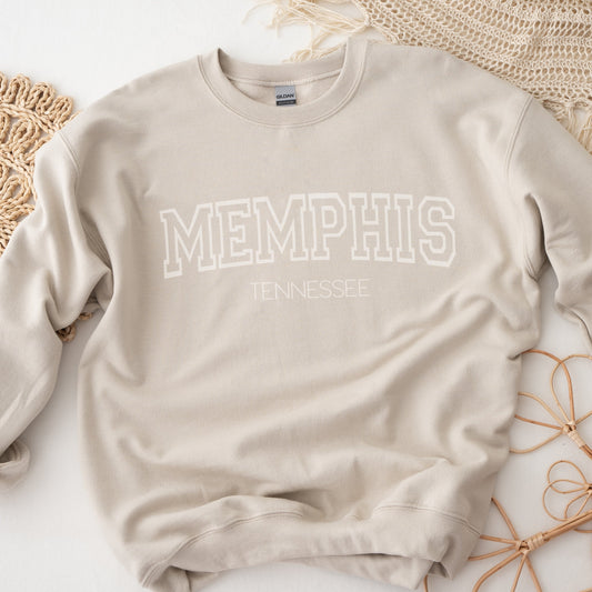 Memphis Crewneck - Memphis TN Crewneck - Screen Printed Sweater- Unisex Neural sweatshirt -