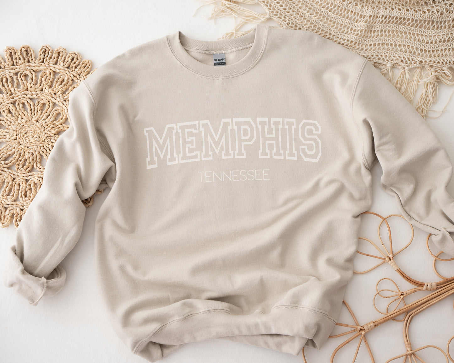 Memphis Crewneck - Memphis TN Crewneck - Screen Printed Sweater- Unisex Neural sweatshirt -