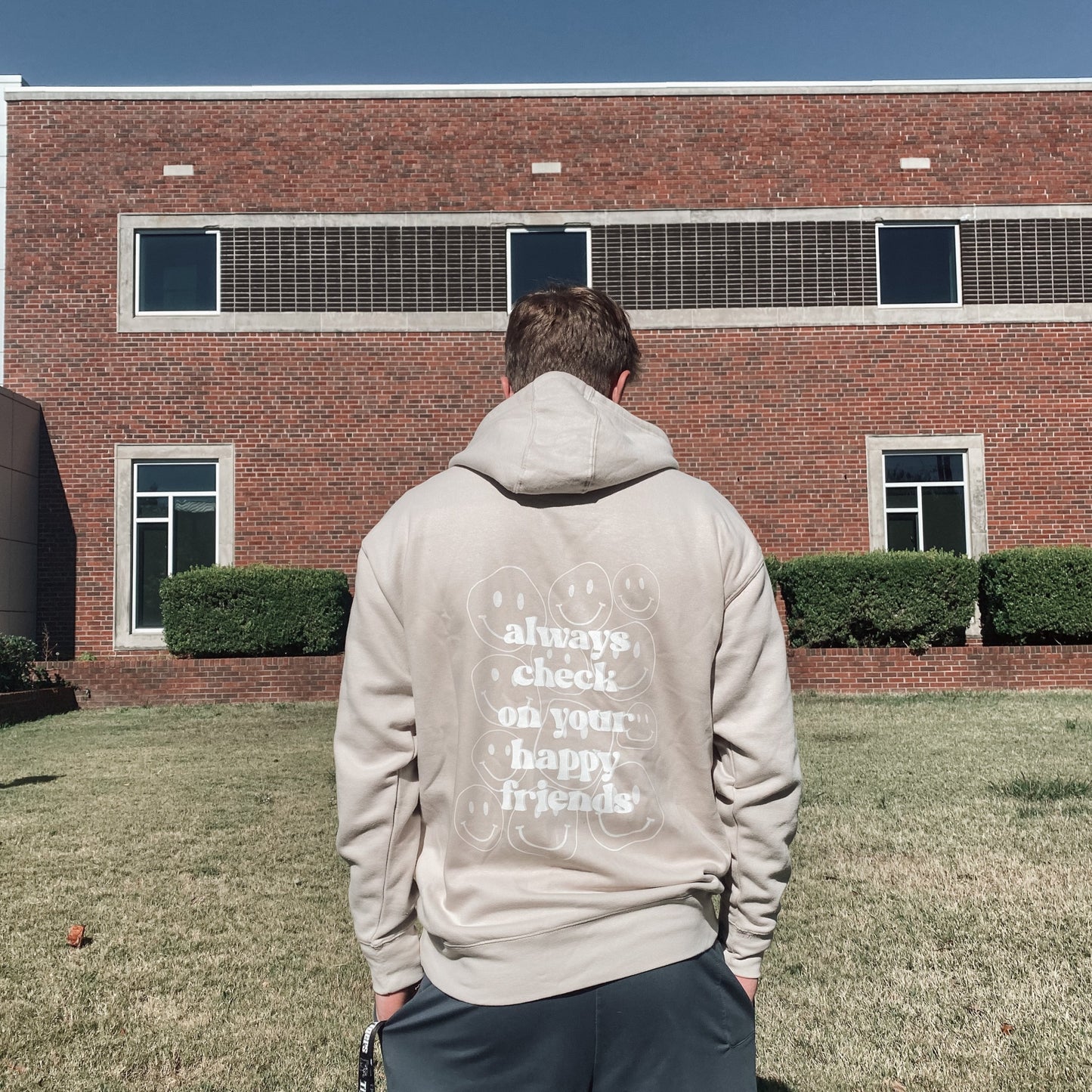 Always Check on Your Happy Friends Hoodie - Unisex