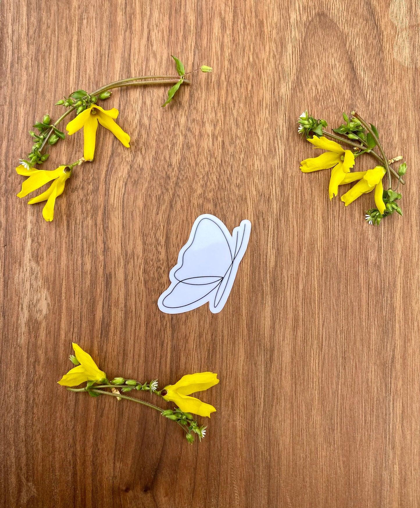Minimal Butterfly sticker | weatherproof die-cut stickers |  2x2”