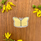 Yellow butterfly sticker | weatherproof die-cut stickers |  1x2” -Faith and hope sticker