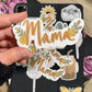 Mama Sticker | weatherproof die-cut stickers |  3.8 x 1.6" | Floral Mama Sticker Minimal |  Boho Sticker Floral | Mom Gifts Sticker