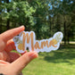 Mama Sticker | weatherproof die-cut stickers |  3.8 x 1.6" | Floral Mama Sticker Minimal |  Boho Sticker Floral | Mom Gifts Sticker