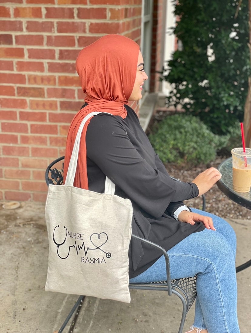 Custom Nurse Tote Bag | 13 x 15 Tote bag | Custom Name Nurse tote bags | future nurse tote bags | tote bag canvas