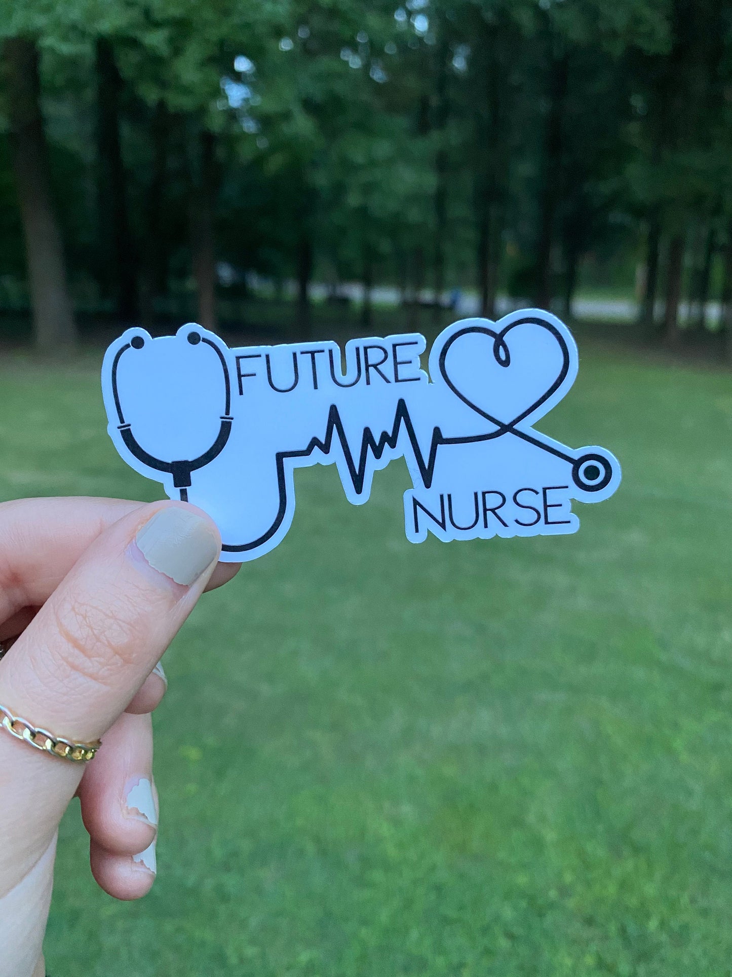 Future Nurse Sticker | Nurse Student Sticker | Future Nurse Sticker | weatherproof die-cut stickers |  1.5 x 3"