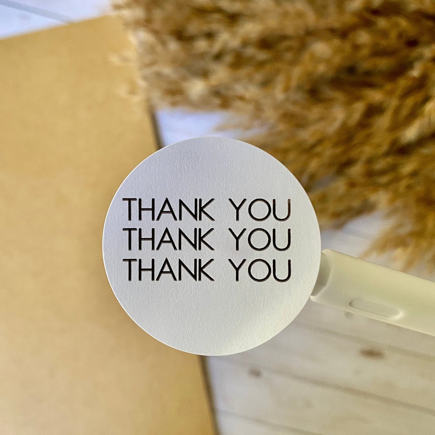 Thank You Packaging Stickers - 1.67" Thank You Stickers - Minimalistic Thank You Sticker - Small Business Packaging Stickers