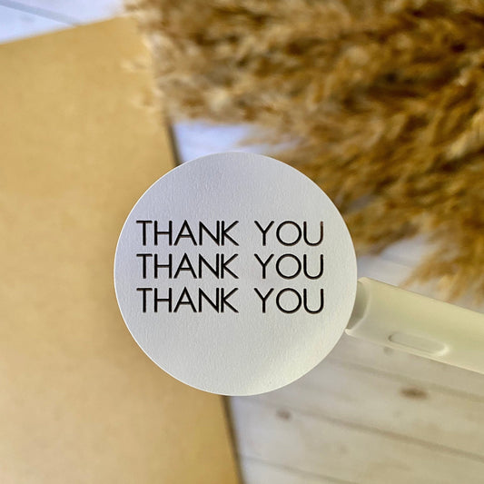 Thank You Packaging Stickers - 1.67" Thank You Stickers - Minimalistic Thank You Sticker - Small Business Packaging Stickers