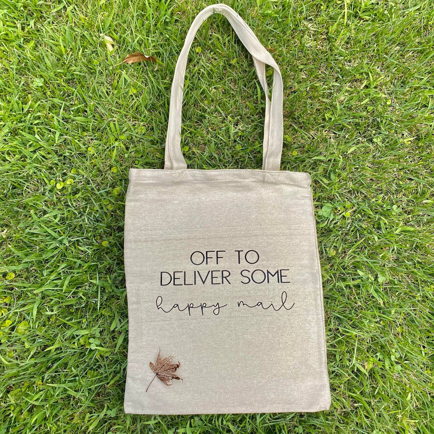 Off to deliver some happy mail Tote Bag | 13 x 15 Tote bag | Small business owner tote bag | Business owner tote | happy mail tote bag