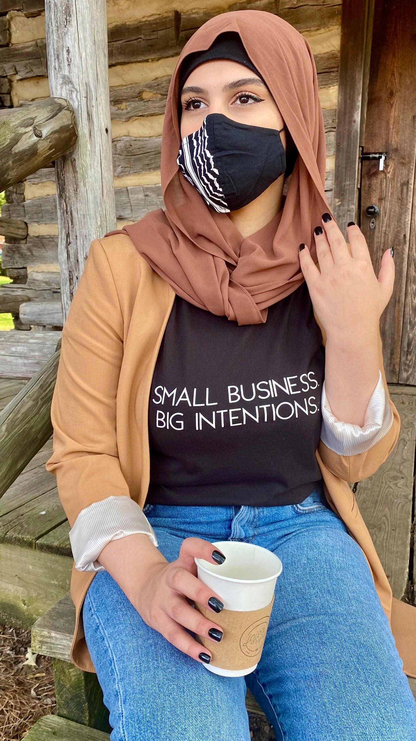 Small Business Big Intentions T-shirt - Unisex HTV - 100% organic Cotton T-Shirt -Small Business owner T-shirt-Small biz owner- Fall Fashion