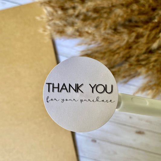 Minimalistic Thank You Packaging Stickers - 1.67"