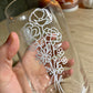 Flower bouquet glass can- floral glass can - glass flower bouquet coffee cup- iced coffee glass can- floral coffee cup- Lulu & May